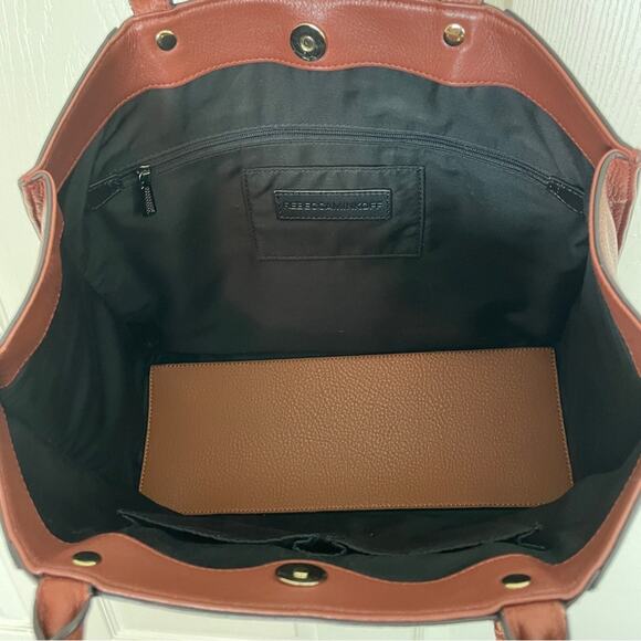 Rebecca Minkoff Whiskey MAB Double Handle Leather Tote - Picture 9 of 12